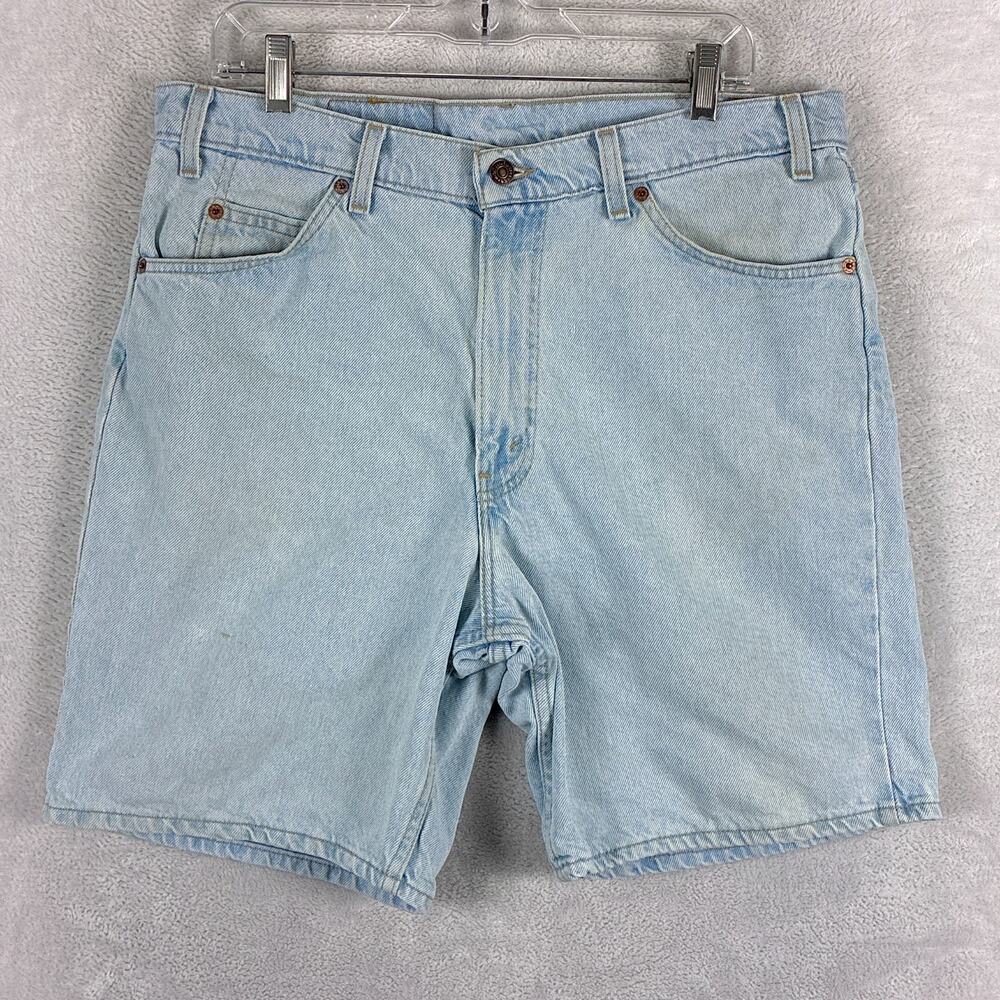 VTG Levis 550 Jean Shorts Mens 36 Orange Tab Relaxed Faded Jorts Classic 90s USA